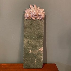 Vintage Arthur Court Bunnies Marble Cheese Board